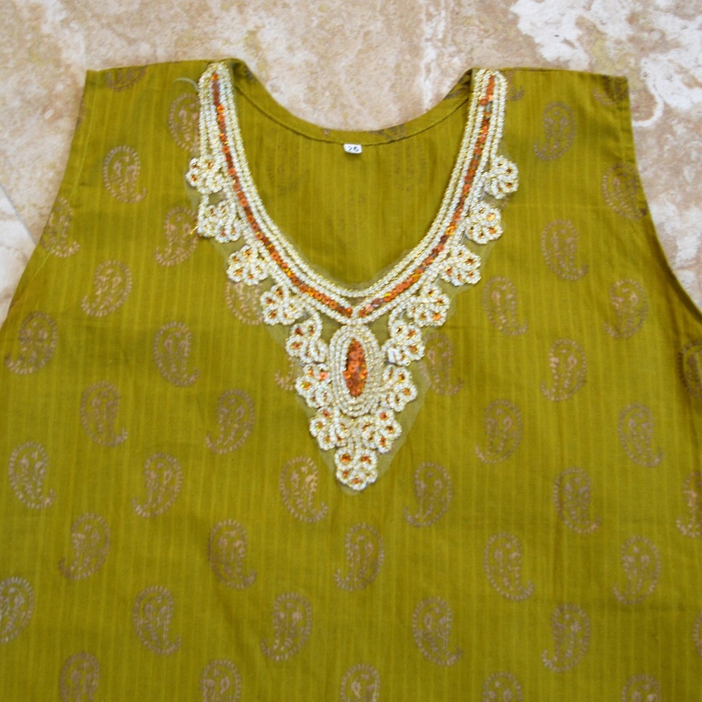 *** GREEN KURTI SHORT TOP NEW S ***